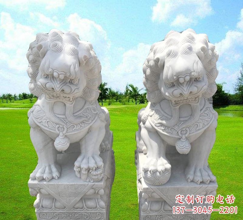 金华汉白玉小狮子石雕