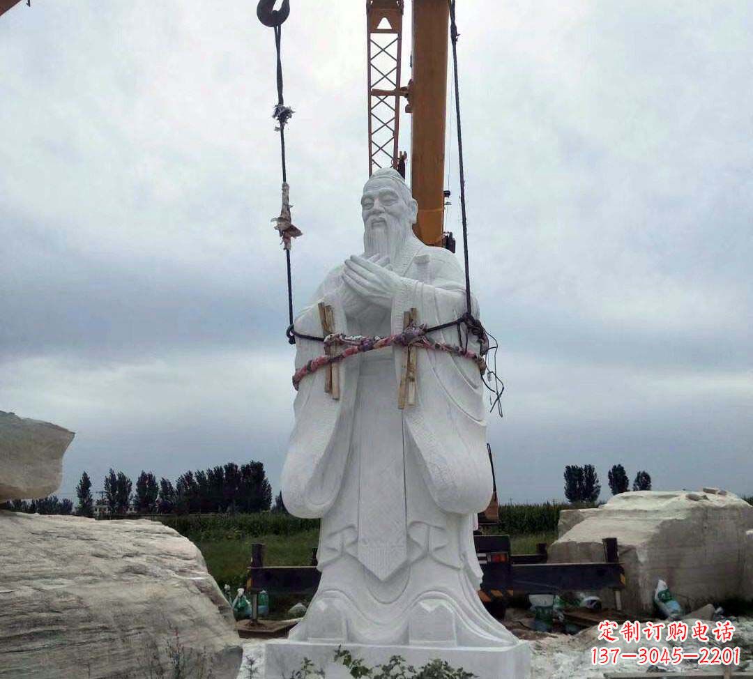 金华超越传统汉白玉校园孔子雕塑