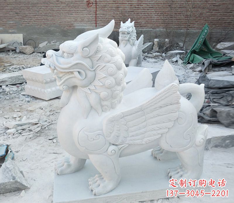 金华品质卓越的汉白玉独角兽雕塑