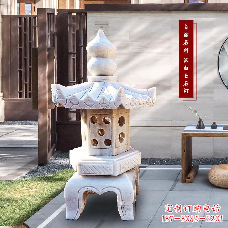 金华中领雕塑-经典经典汉白玉灯笼园林雕塑