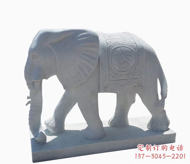 金华汉白玉招财动物大象