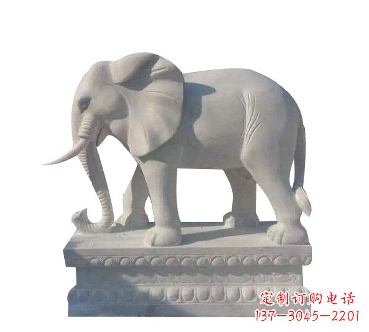 金华精美绝伦的汉白玉大象雕塑
