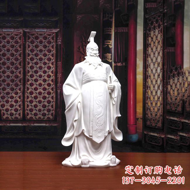 金华汉武帝刘彻汉白玉石雕像