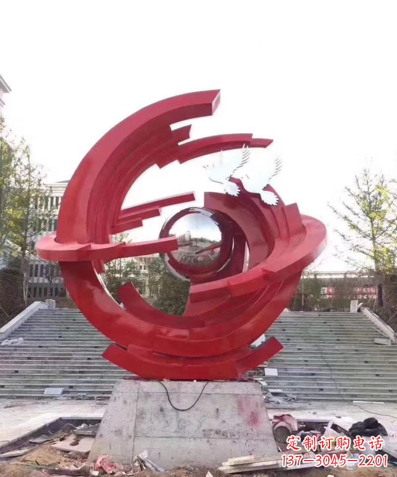 金华和平鸽不锈钢雕塑 (2)