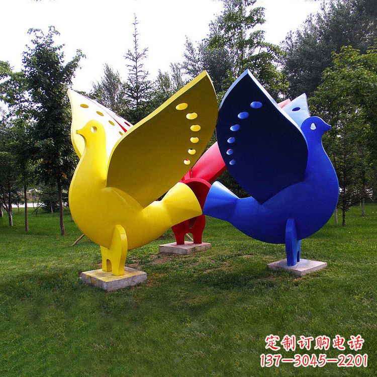 金华和平鸽雕塑图片大全
