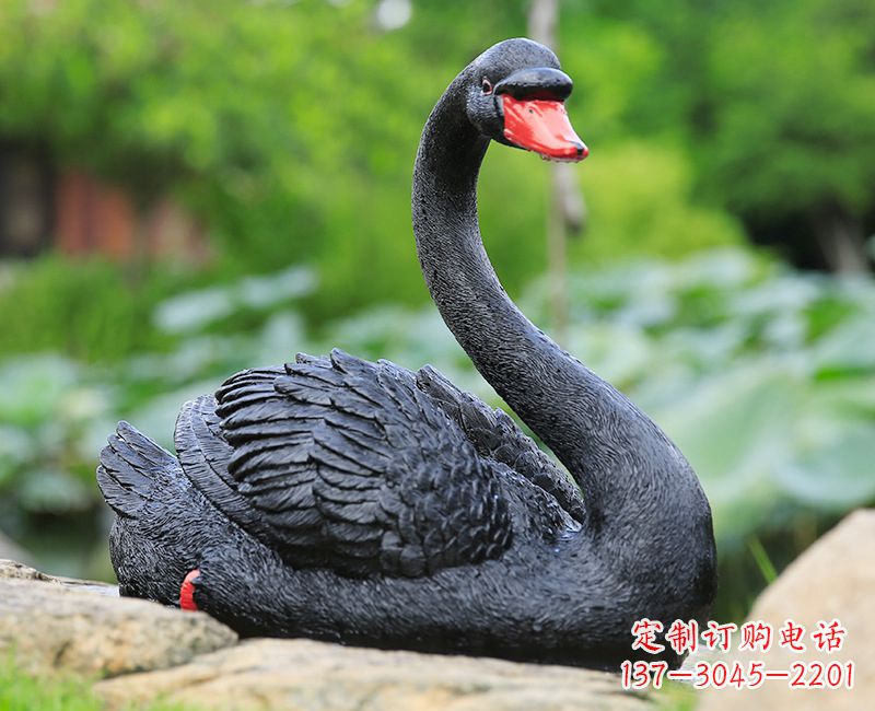 金华精致高端的黑色天鹅雕塑