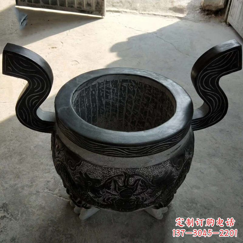 金华中领雕塑:非凡的黑色石头香炉雕塑