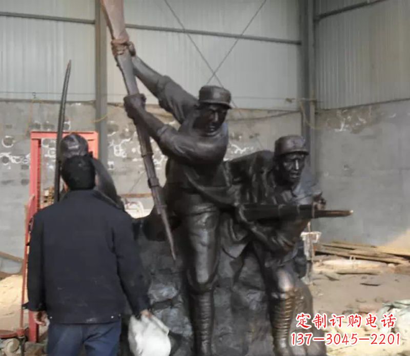 金华细腻精美的红军雕塑