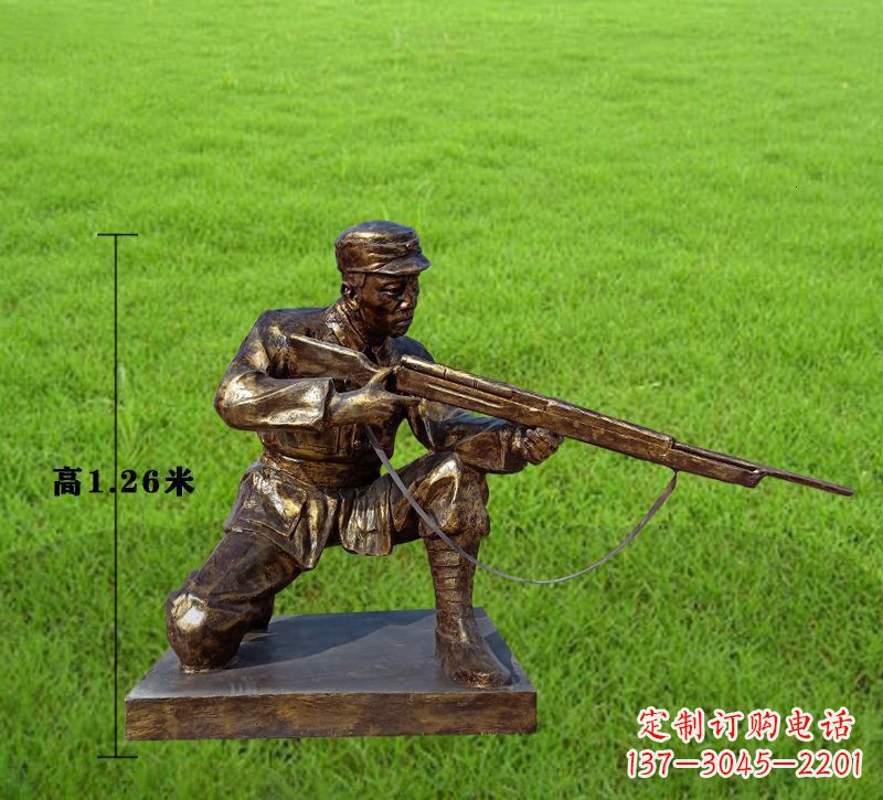 金华纪念红军铜像,精美文物雕塑