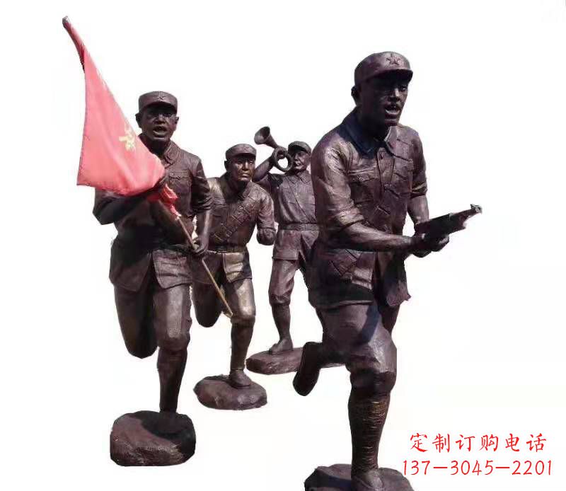金华传承热血精神,纪念红军英雄:红军人物雕塑