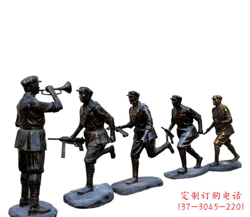 金华传承红色精神,红军铜雕震撼人心