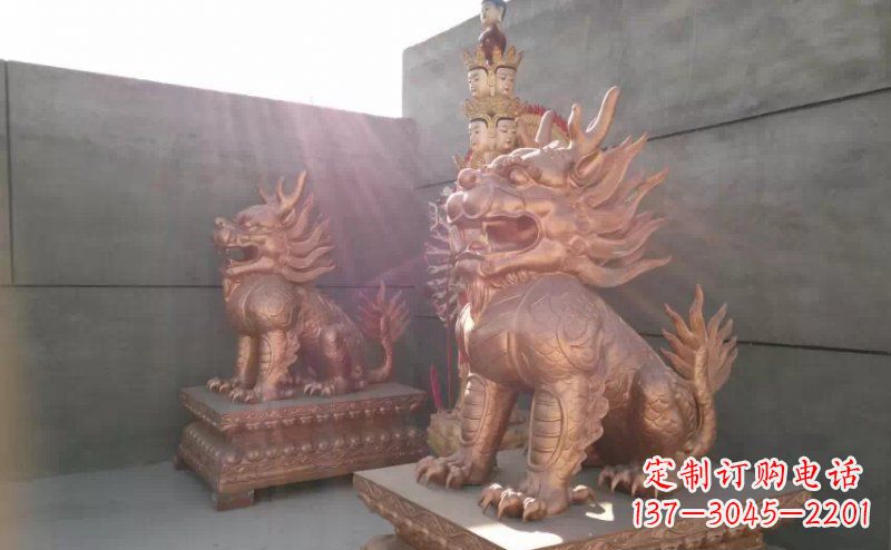 金华红铜麒麟-财富吉祥之神