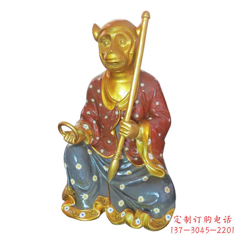 金华猴-玻璃钢彩绘生肖雕塑