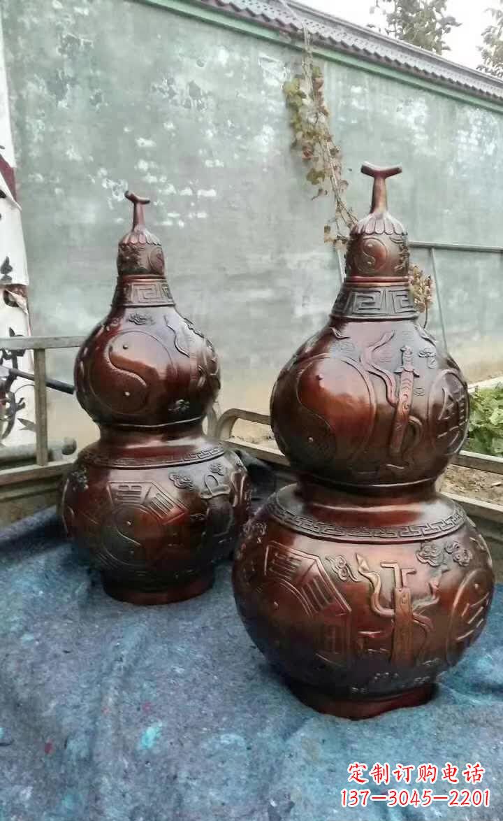 金华葫芦雕塑,精致艺术佳作