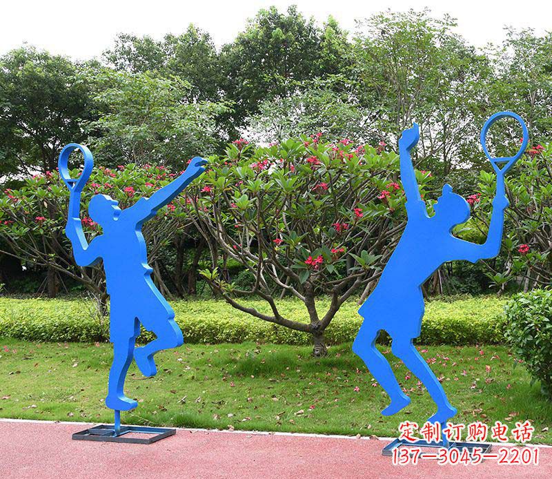 金华不锈钢羽毛球人物雕塑