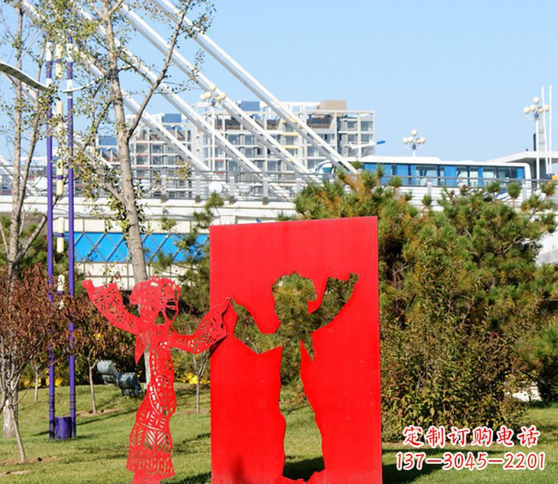 金华全新设计:不锈钢皮影戏雕塑