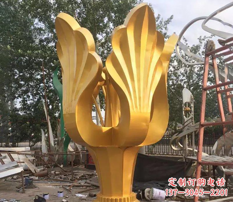 金华精美紫荆花不锈钢雕塑