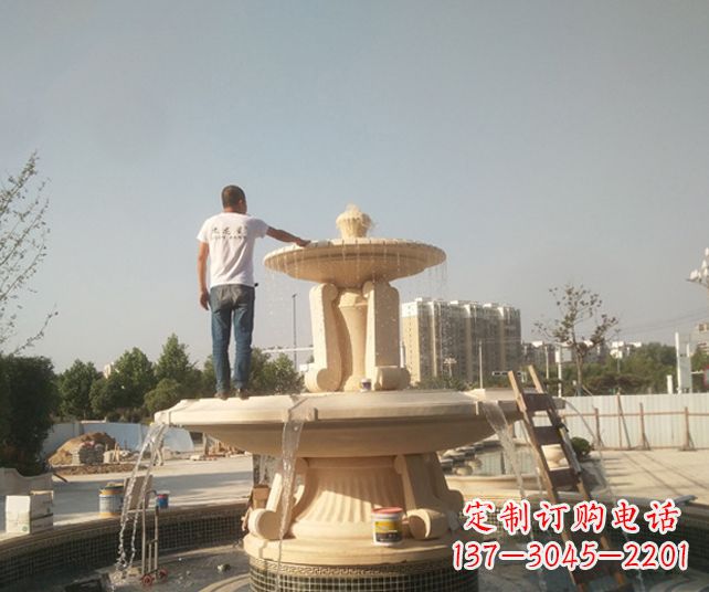 金华艺术喷泉石雕,实现室外屋顶空间美化