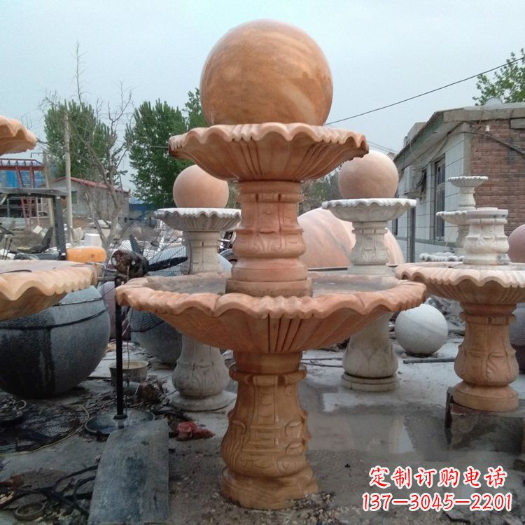 金华中领雕塑，精致风水球雕塑让你的院落更加精致