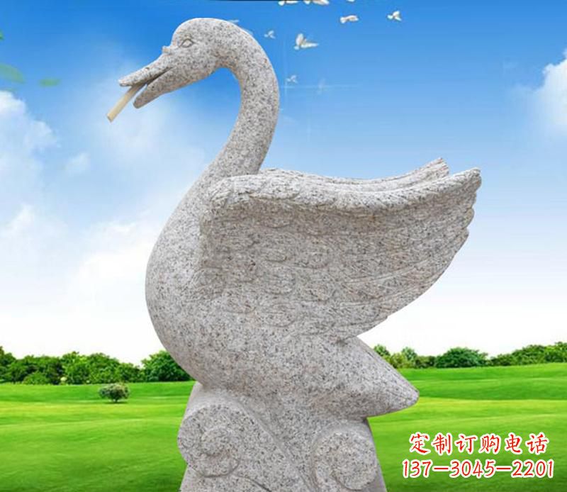 金华花岗岩艺术天鹅雕塑