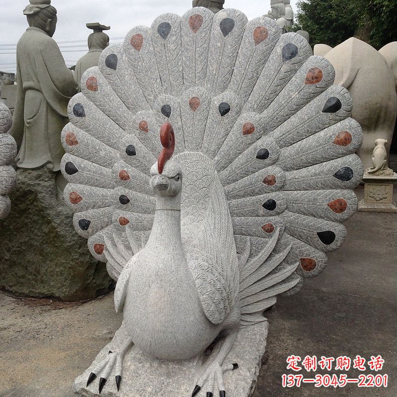 金华花岗岩孔雀雕塑——艺术与文化交融