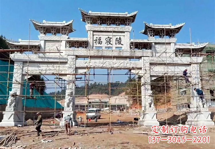 金华花岗岩牌坊雕塑,精致细腻的定制精品