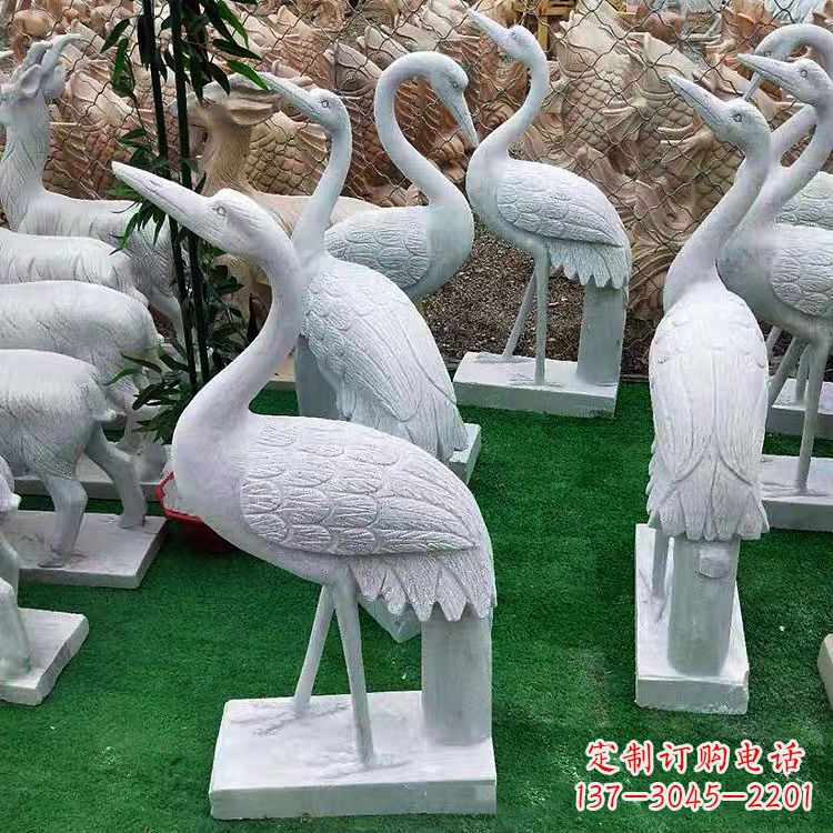 金华花岗岩仙鹤雕塑，给您的家增添浓浓的古典风情