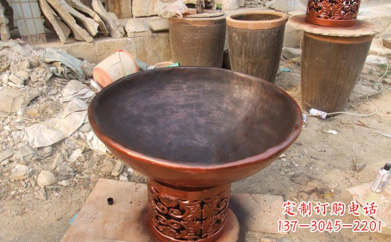 金华花盆公园景观铜雕