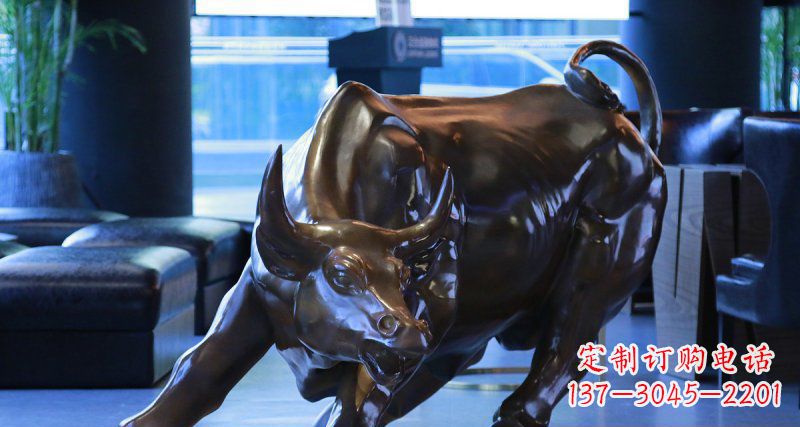 金华华尔街牛招财铜雕——精美装点空间,招财进宝