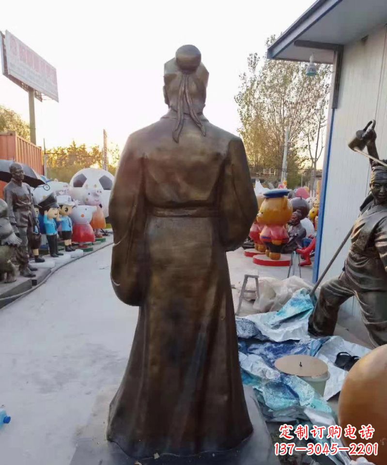 金华精美雕塑永流传——华佗名医铜雕(定制)