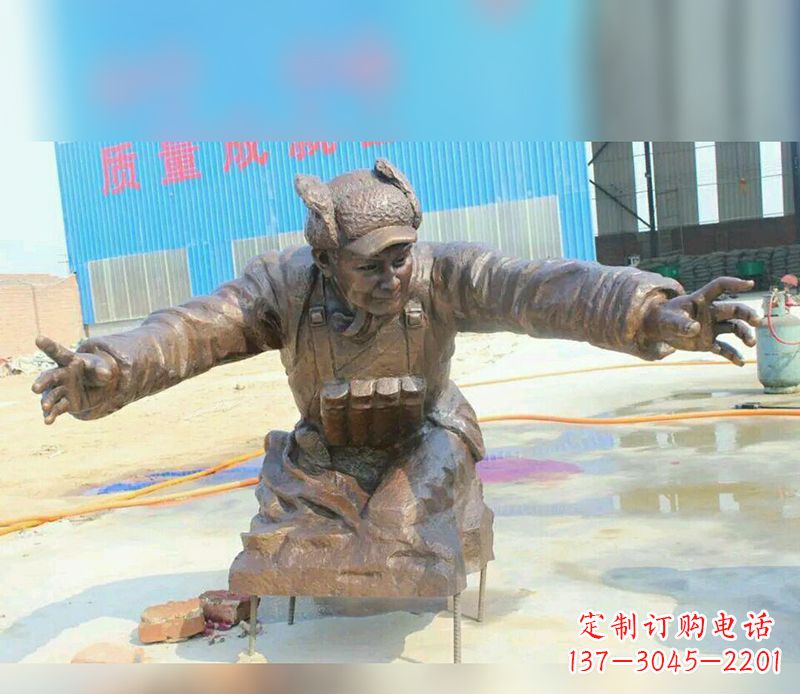 金华黄继光校园英雄铜雕:传承伟大精神