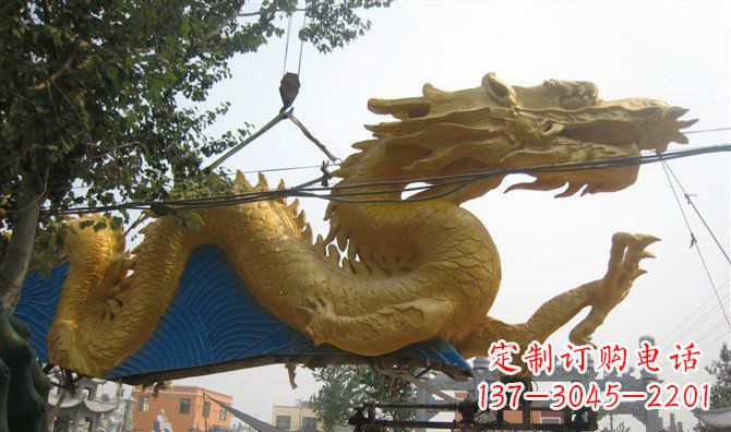 金华中领雕塑——黄金龙雕塑定制