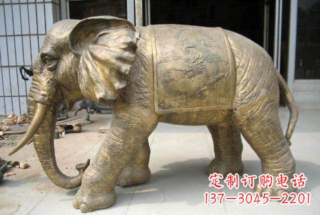 金华黄铜大象雕塑 (2)