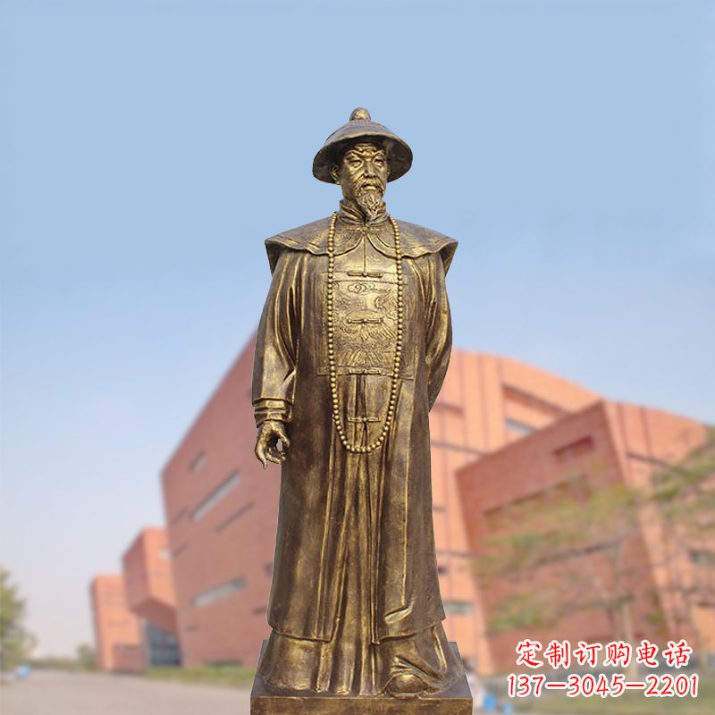 金华黄铜曾国藩铸铜雕像-学校校园历史文化名人著名民族英雄人物雕塑
