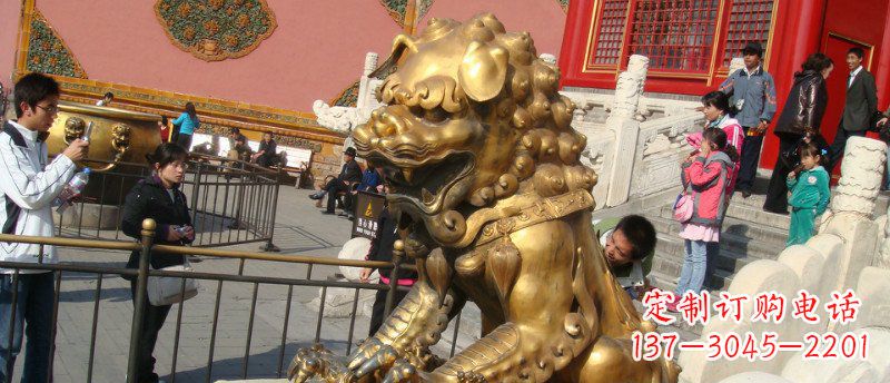 金华黄铜故宫北京狮子铜雕