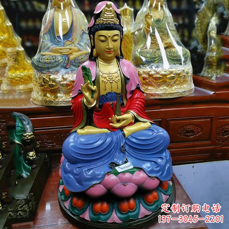 金华黄铜观音雕像,让您的家居增添神秘感