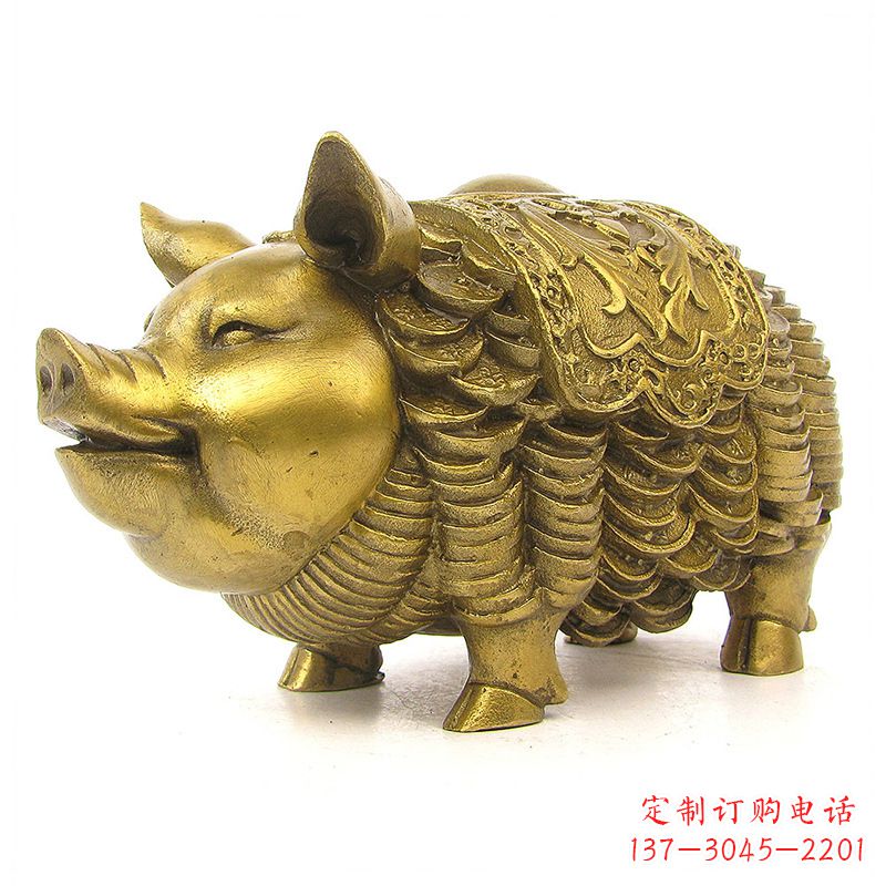 金华欢迎招财猪,用黄铜打造新年祝福
