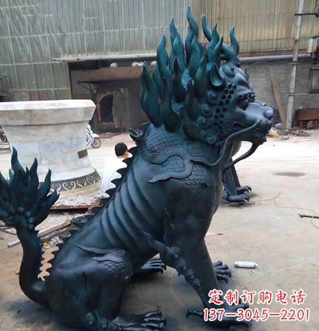 金华黄铜麒麟雕塑