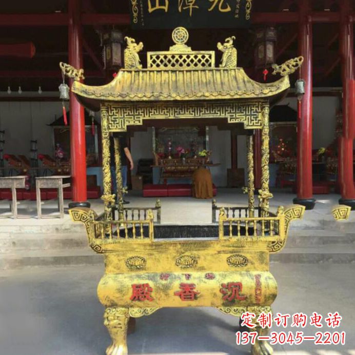 金华黄铜香炉雕塑