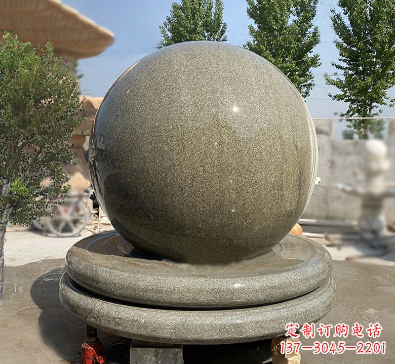 金华品质保障黄锈石风水球雕塑