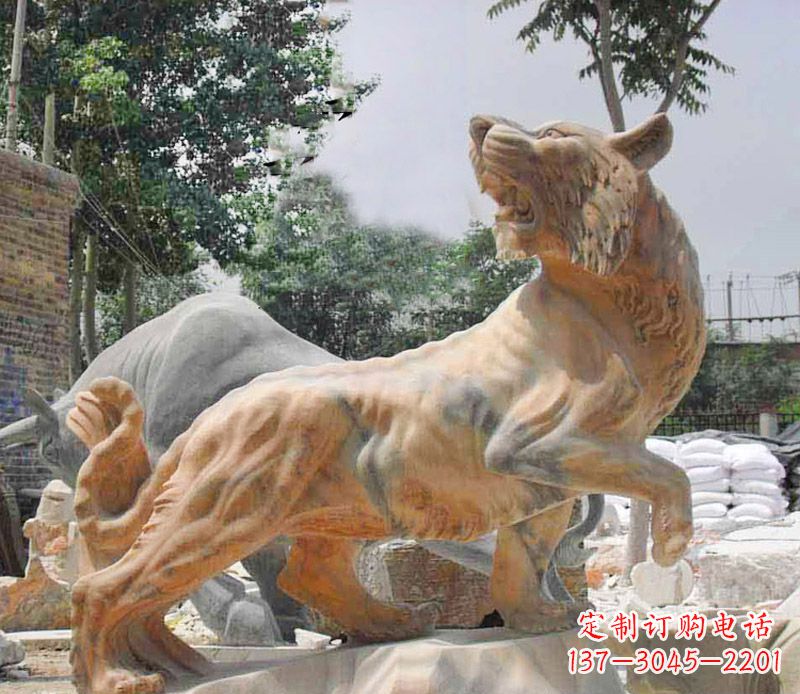 金华象征力量与尊贵的老虎石雕
