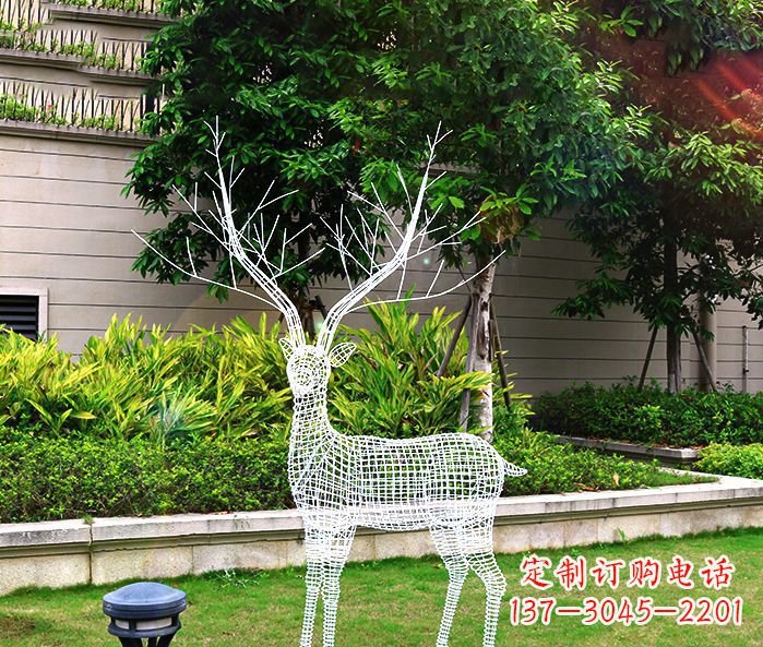 金华创造魅力的麋鹿不锈钢雕塑