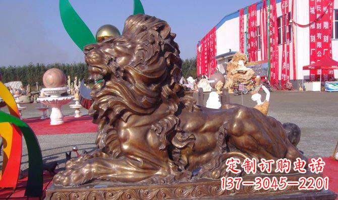 金华汇丰西洋狮子铜雕,精美华贵