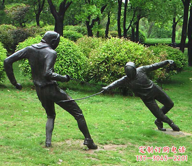金华铜雕艺术,精美运动员雕塑