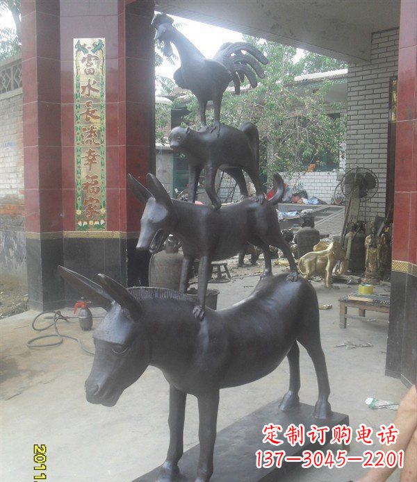 金华鸡猴狗马景观动物铜雕