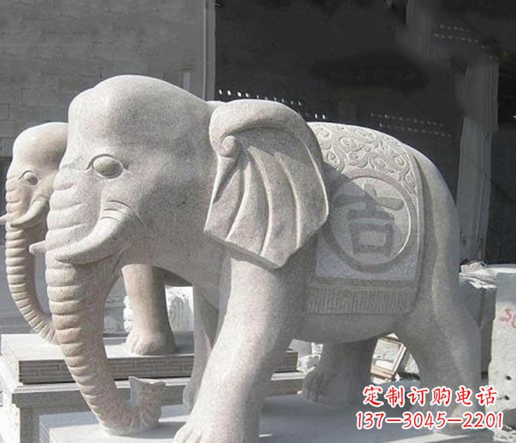 金华吉祥大理石大象石雕