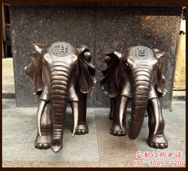 金华传承文化铸就完美雕塑——吉祥大象铜雕