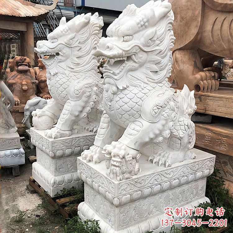 金华财富守护神:吉祥纳福麒麟石雕