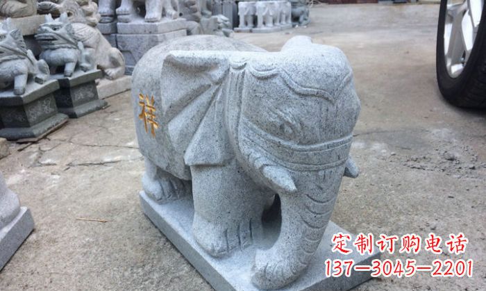 金华中领雕塑-大象门口石雕