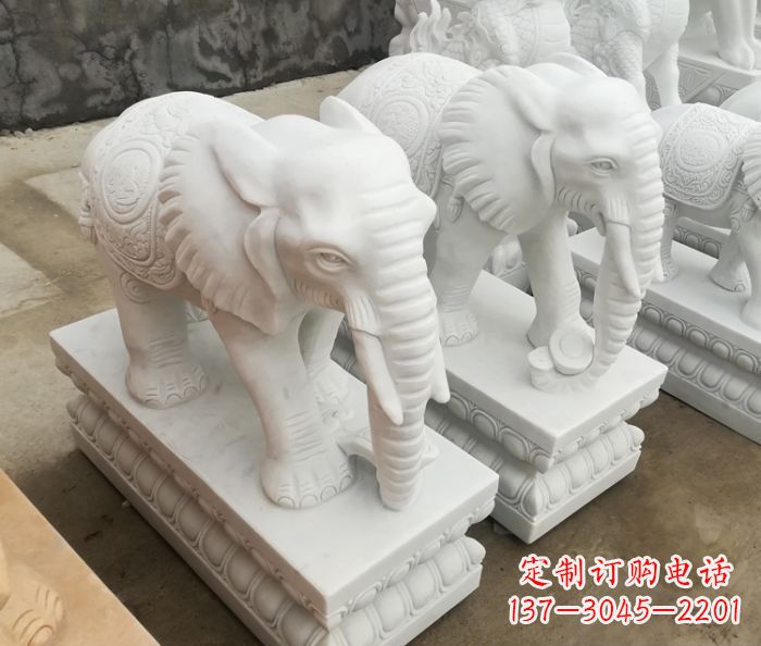 金华增添吉祥气息的玉质大象雕塑